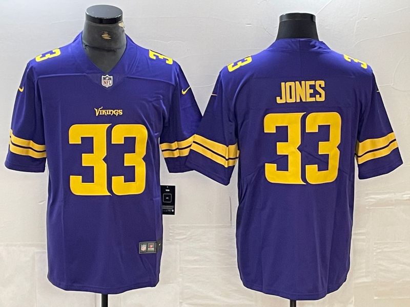 Men Minnesota Vikings 33 Jones Purple yellow 2024 Nike Vapor Untouchable Limited NFL Jersey